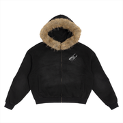 LUCANUS DETACHABLE FUR HOODIE