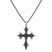 Mars Ultor Cross Necklace hanging from the top on pure white