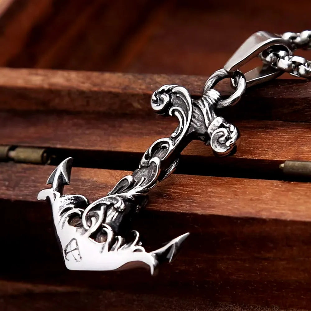 Neptune’s Anchor Necklace premium editorial mockup