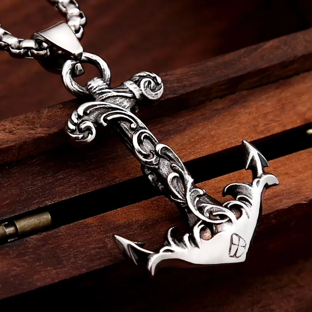 Neptune’s Anchor Necklace premium editorial mockup