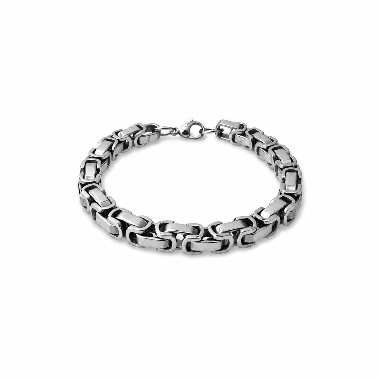 Obelisk Link bracelet centered on a pure white background