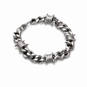 Razorwire Chain bracelet centered on a pure white background